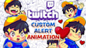 make a custom twitch animated alerts for your  stream