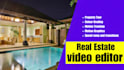 do a real estate drone video editing with motion graphics