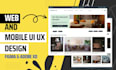 create website UI design, web UI UX design, app UI UX design