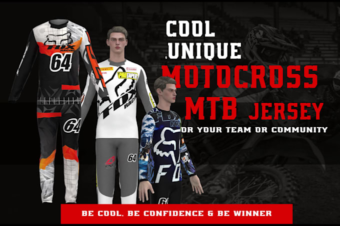 create cool and unique motocross or mtb jersey design for you