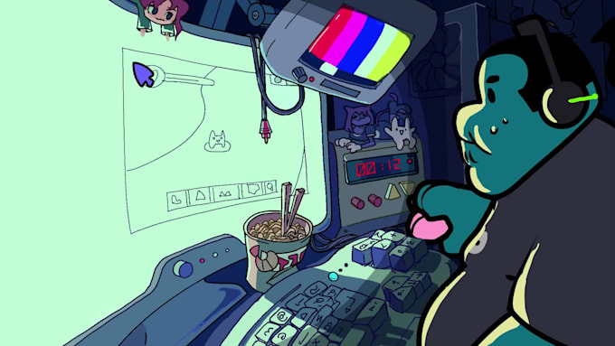 draw a background for your animation, youtube video, game