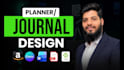 do workbook design, journal planner design in canva for print and digital use