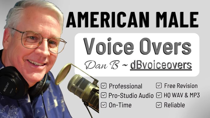 record a professional american english male voice over