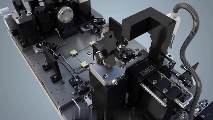 do 3d industrial animation machinery assembly animation 3d technical rendering
