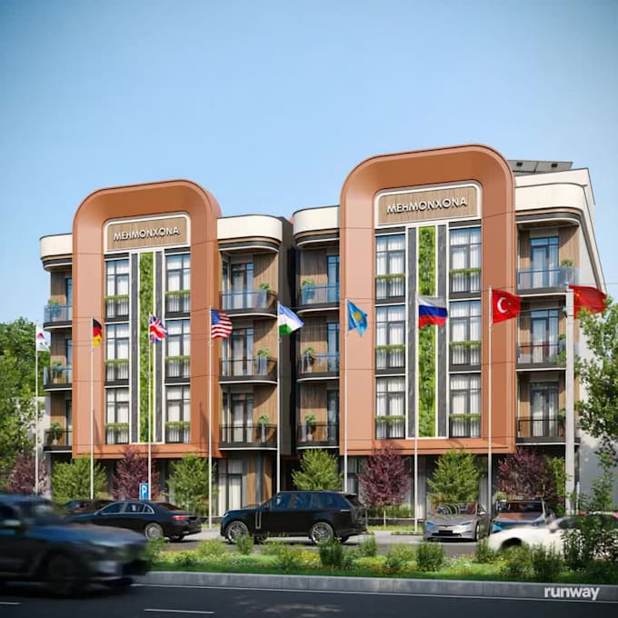 design photorealistic 3d exterior rendering