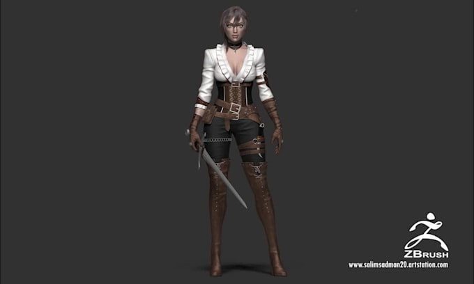 do 3d character modeling in zbrush