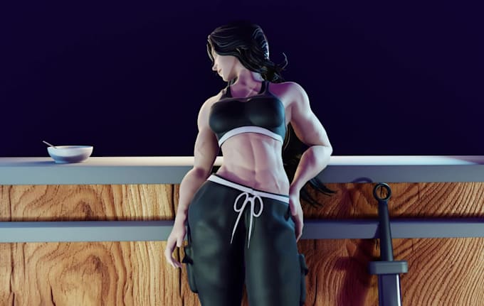 model low poly 3d model, 3d low poly character