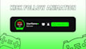 create animated kick twitch follow button lower third popup element