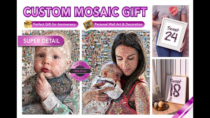 create a unique photo mosaic gift for your loved ones