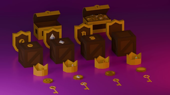 create a 3d props or environment