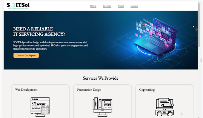 Fully Develop Website Example Develop modern and fully responsive website by Ob_code | Fiverr