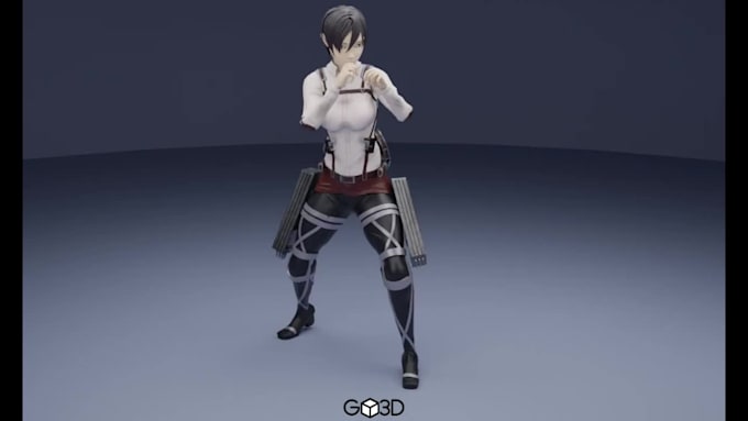 do anime 3d characters for games, animations and printing