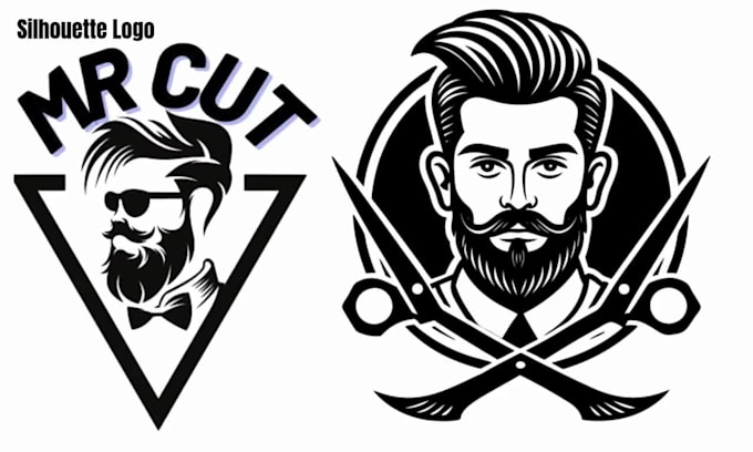 create a logo outline and silhouette