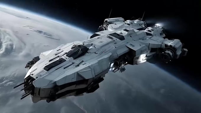 do sci fi 3d spaceship animation, aerospace, 3d spacecraft model, aircraft