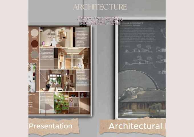 design architectural posters and presentation boards in photoshop