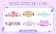 custom cute kawaii logo designs for your vtuber and streaming needs