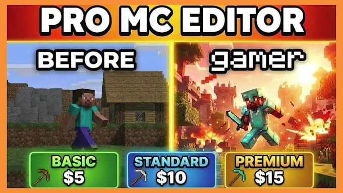 do minecraft video and gaming video editing professionally