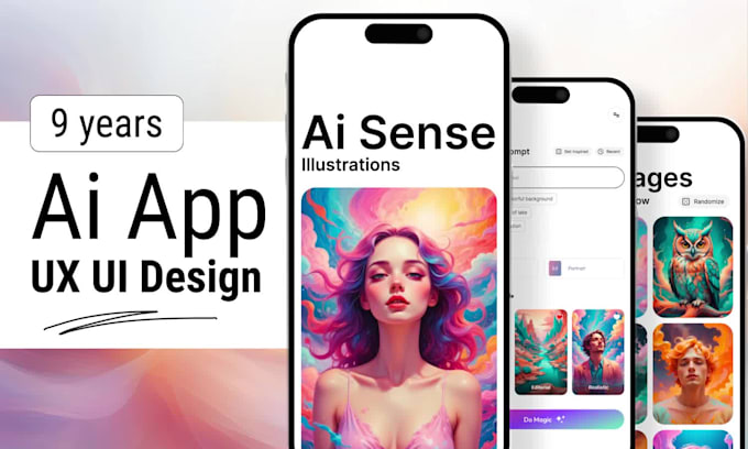 Create amazing ai app design ux ui, mobile app by Theotero | Fiverr