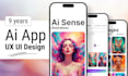 create amazing ai app design UX UI, mobile app