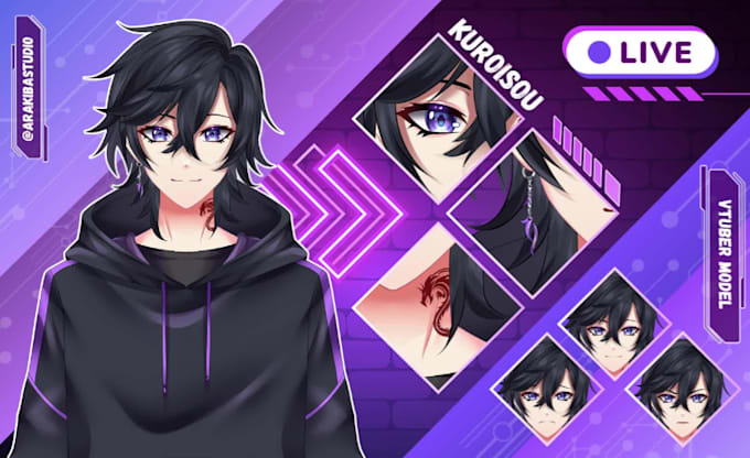 design and rigging your vtuber model in live2d anime style for streaming