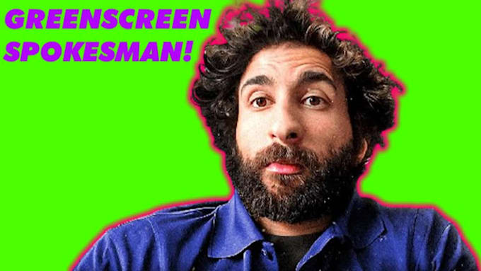 create a male greenscreen spokesperson video