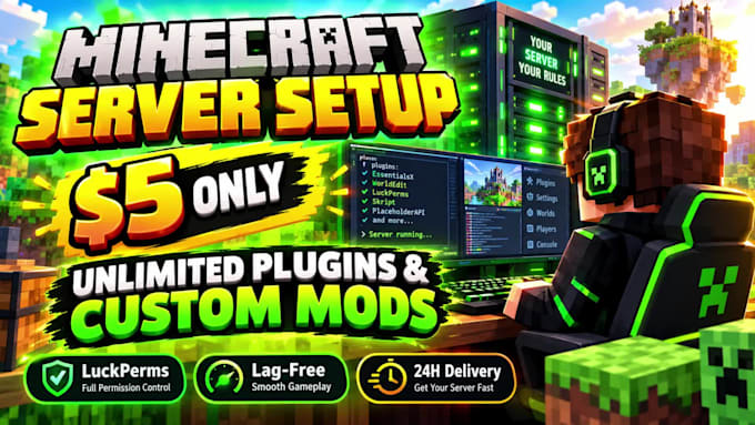 setup custom minecraft server in 12 hours