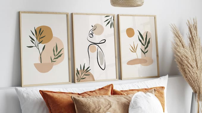 Design printable minimalist abstract wall art for etsy shop by ...