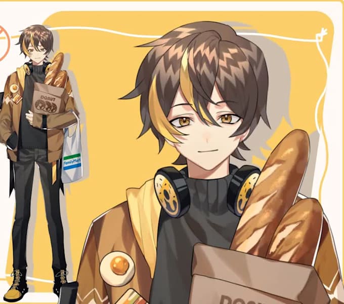 design 2d vtuber model, live2d model, vtuber rigging, vtuber avatar