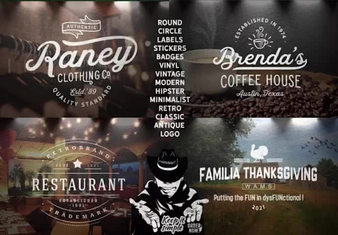 create a vintage logo