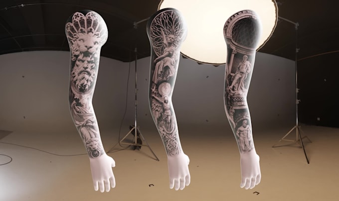 create your custom 3d realism tattoo design