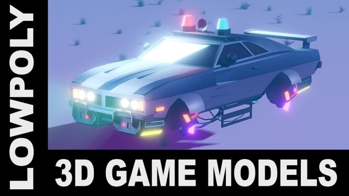 model 3d low poly game ready characters and assets