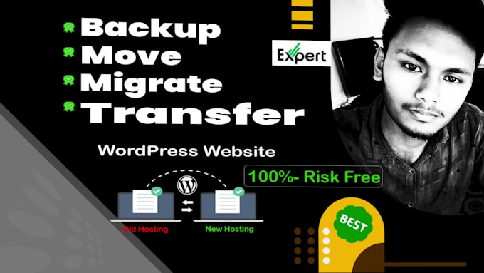 backup, move, migrate or transfer wordpress website in few hours