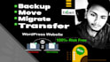 backup, move, migrate or transfer wordpress website in few hours