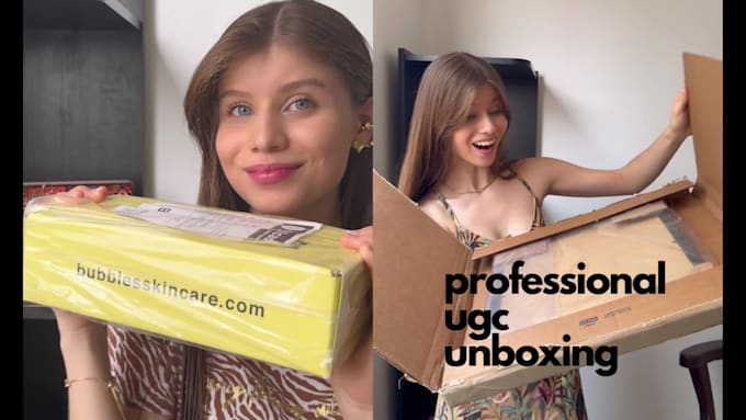 create unboxing ugc video for titkok or reels,  spanish too