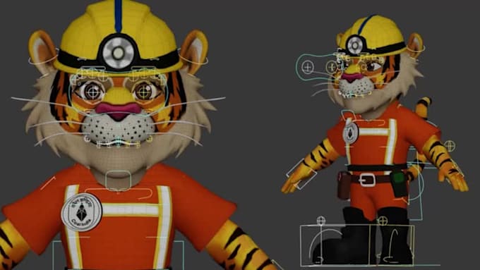 rig 3d humanoid character in blender with facial rig