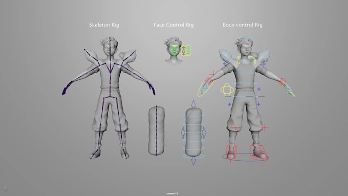 create 3d rig for games and cg films