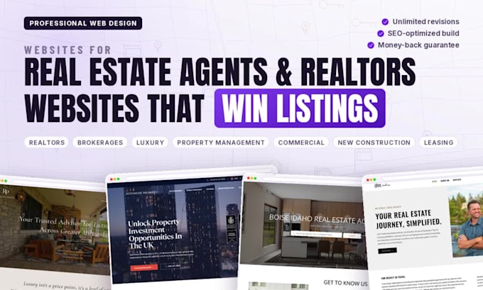 create real estate, realtor and real estate agent wordpress website