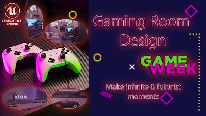 Design your gaming room, minimal interior design animation, walkthrough ...