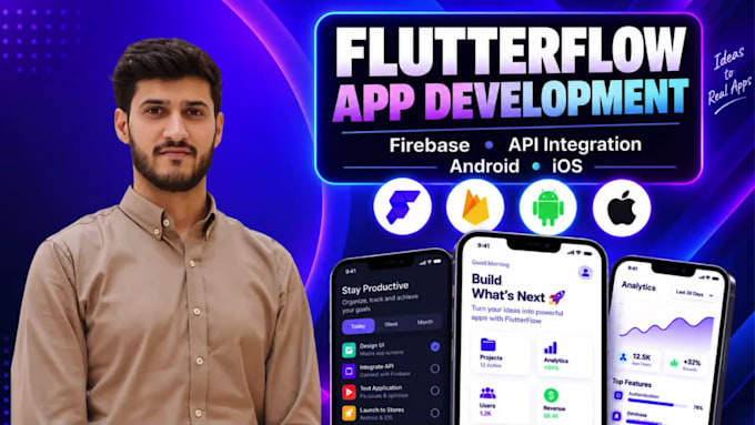 do flutterflow mobile app development for android and ios