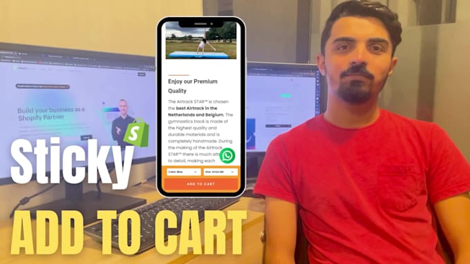 add sticky add to cart button on shopify product page without app