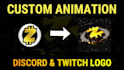 design custom animation discord logo and youtube intro