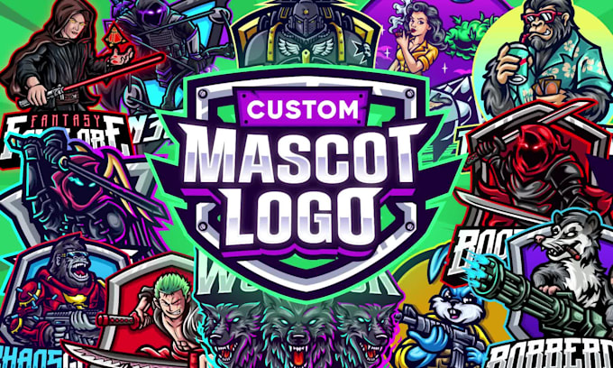 draw custom cartoon, character, mascot logo design for you