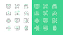 design unique, simple and modern custom icons set