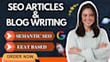 do professional SEO article writing and blog writing as your content writer
