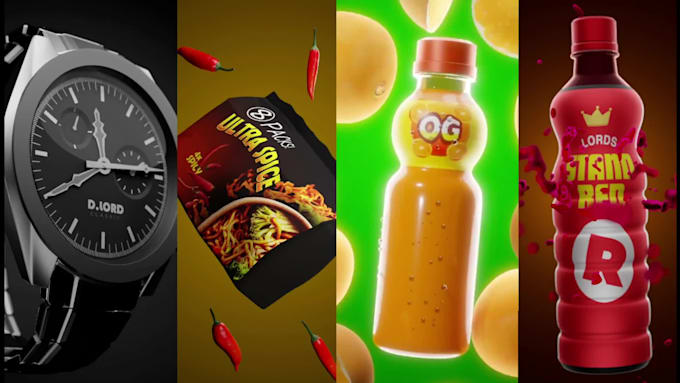 make the coolest 3d product commercial for you