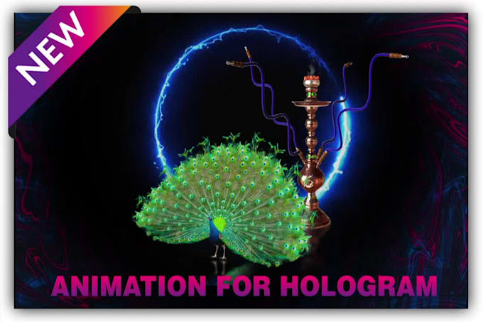 create animation for hologram fan