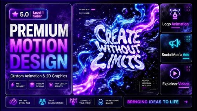 create professional motion graphics and animation