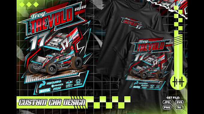 draw vector racing illustration t shirt