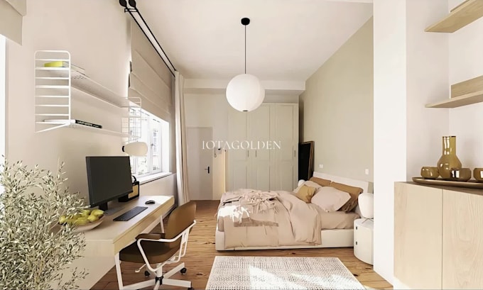provide cozy and unique bedroom design with rendering