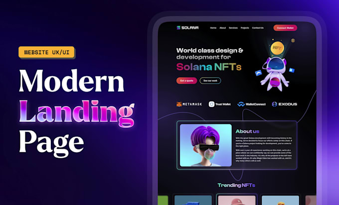 do unique landing page or website UX UI design in figma